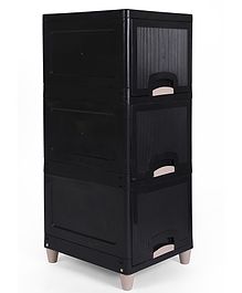 Rasvesh Plastic Modular Drawer Storage Chest of Drawers Organizer Storage Box, Large Stomo Racks for Multipurpose black 3xl