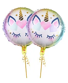 Amfin Foil Balloons Floral Print Pack of 2 - Black