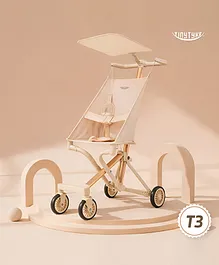 TinyTyke Urban Glide (T3) Lightweight Travel Stroller for Baby | Ultra-Light 4.3 kg Cabin-Friendly | Beige