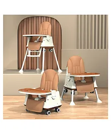 StarAndDaisy Comfort 4 in 1 Premium
                        Multifunctional High Chair with Booster Normal
                        & Detachable Tray Adjustable Height One Hand
                        Adjustable Ultra Soft Cushion - Brown