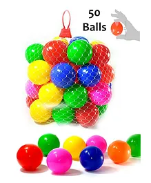 Eevovee Plastic Play Balls Pack of 50 - Multi Colour