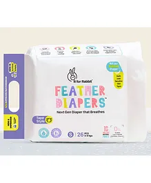 R For Rabbit Feather Tape Style Diaper with
                        Fast Absorption Technology Size Small - Pack of
                        26