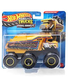 Hot Wheels Monster Trucks Big Rigs 1:64 Scale Die-Cast Toy Truck  Yellow