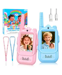 ADKD Rechargeable Kids Video Walkie Talkies
                        with LCD Screen 2-Way Long Range Radio Toy with
                        Camera, Voice Changer & Lanyards Birthday
                        Gift for Boys & Girls