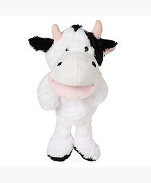 Hamleys Pugs & Play Cow Talking Hand Puppet, 3Y+, Black & White | Safe & Gift-Friendly