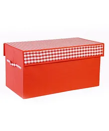 My Gift Booth Toy Sorter Storage Box Checks Print - Red