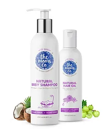 The Moms Co. Natural Shampoo & Natural Hair Oil - 200 ml, 100 ml