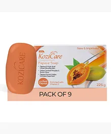 Kozicare Skin Lightening Soap with 0.50% Kojic Acid,0.50% Arbutin, 0.50% Vitamin C, 0.50% Vitamin E, 0.30% Glutathione |Sun screen protection |keeps your skin young and moisturised - 75g (Pack of 9)