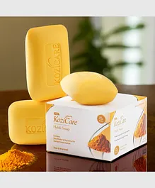 Kozicare Skin Whitening Soap | Haldi | Kojic Acid & Glutathione Soap | Body Tan Removal & Detan | for Bath | Bath Combo Offers | With Shea Butter & Glycerin- Pack of 3