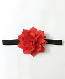Knotty Ribbons Flower Applique Headband - Red