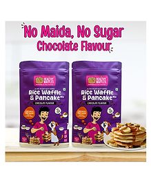 HEALTHY WAFFLES No Maida No Sugar Waffle & Pancake Instant Breakfast Mix Made with Rice and Jaggery 100% Vegetarian Eggless Gluten Free Vegan Protein Rich, Rice Chocolate Pack Of 2- 200 g