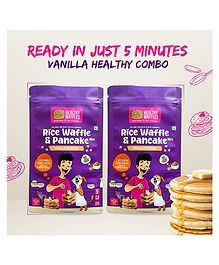 HEALTHY WAFFLES No Maida No Sugar Waffle & Pancake Instant Breakfast Mix Made with Rice and Jaggery 100% Vegetarian Eggless Vegan Gluten free Protein Rich, Rice Vanilla Pack Of 2 - 200 g