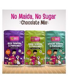 HEALTHY WAFFLES Waffle & Pancake Lovers Combo No Maida No Sugar No Preservatives 100% Vegetarian Eggless Vegan Gluten free Protein Rich Healthy Breakfast for Kids & Adults Pack of 3 - 200 gm each