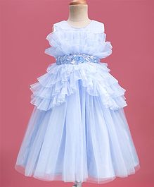 Mark & Mia Woven Sleeveless Party Dress with Sequin Detailing - Light Blue