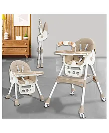 Infantso SWINI 5-in-1 Multifunctional Baby
                        High Chair Swing Adjustable Height Dual Tray
                        Reclinable Backrest Footrest Feeding Seat -
                        Beige