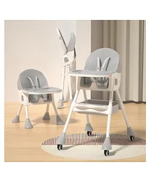 StarAndDaisy Galaxy Star Baby High Chair
                        Foldable With Height Adjustment & Storage
                        Basket- Grey
