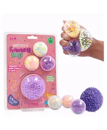 Scoobies Foamazing Balls 3 Squishy + 1 Fuzzy Spiky Sensory Ball (Set of 4)