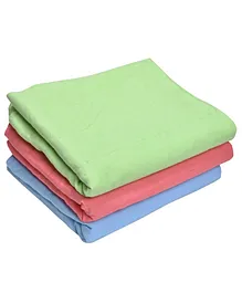 MK Handicrafts Large Cotton Quilts Pack of 3 - Green Coral Blue