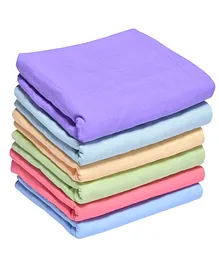 MK Handicrafts Cotton Quilts Pack of 6 - Purple & Multicolour
