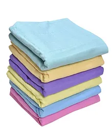 MK Handicrafts Large Cotton Quilts Pack of 6 - Blue & Multicolour