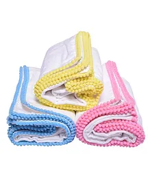 MK Handicrafts Cotton Quilts Lace Design Pack of 3 - White
