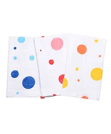 MK Handicrafts Polka Dot Cotton Quilts Pack of 3 - Multicolour