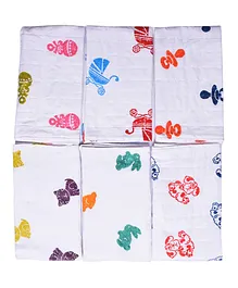 MK Handicraft Large Cotton Quilts Pack of 6 - White