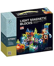 ADKD Light Magnetic Tiles Building Blocks
                        for Kids Magnetic Marble Run Toys for Kids - 75
                        Piece