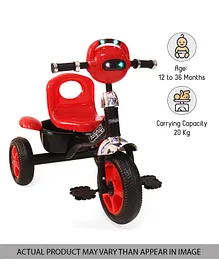 Babyhug Paramount Tricycle With Light & Music - Red