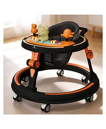 StarAndDaisy Baby Walkers With 7 Level
                        Height Adjustment, Switchable Food & Musical
                        Toy Tray -Orange & Black