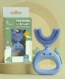 R for Rabbit Tiny Smiles U Brush for Kids
                      With 360° U Shape Cleaning & Ultra Soft
                      Silicone Bristles - Blue