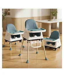 StarAndDaisy Baby High Chair for 0 to 5
                        Years 4 in 1 Multifunction Feeding Chair with
                        Height Adjustment Wheels Detachable Tray 3 Point
                        Safety Belt Safe Sturdy Comfortable Easy to Use
                        Blue