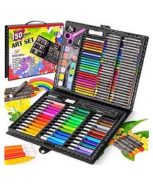 FUNVERSE Arts and Crafts Supplies, 150-Pack Drawing Painting Set for Kids Girls Boys Teens, Coloring Art Kit Gift: Crayons, Oil Pastels, Watercolors Cake, Colored Pencils Markers