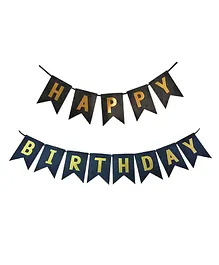 Skylofts Happy Birthday Party Banner - Black