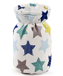 Babyhug Velour Feeding Bottle Cover Stars Print Medium - Blue