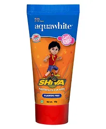 aquawhite Shiva Toothpaste Sweet Bubble Gum Flavour Blue & Orange - 80 gm