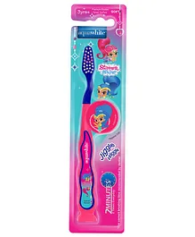 aquawhite Jiggle Wiggle Toothbrush With Shimmer & Shine Image - Pink & Blue