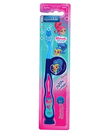 aquawhite Jiggle Wiggle Toothbrush With Shimmer & Shine Image - Blue