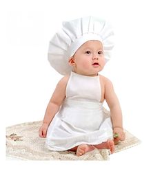 Babymoon Master Chef Baby Photography Costume Set of 2 - White