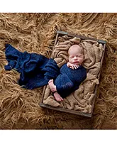 Babymoon Photoprop Swaddle Wrapper - Blue