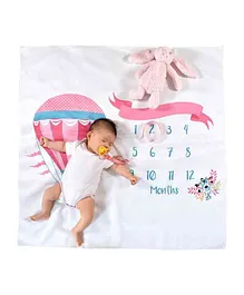 Babymoon Milestone Bedsheet New Born Baby Photography Shoot Props Costume - Air Balloon