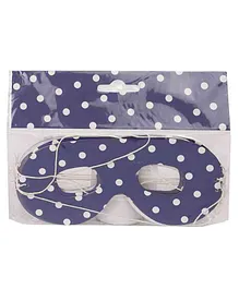 B Vishal Polka Dots Print Eye Mask Navy - Pack of 10
