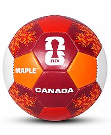 Hamleys Official FIFA World Cup 2026 Can Maple Size 5 Match Football - Red