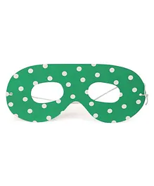 B Vishal Eye Mask Polka Dot Print Green - Pack of 10
