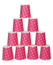 B Vishal Polka Dots Paper Cups Pink - Pack of 10