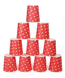 B Vishal Polka Dots Paper Cups Orange - Pack of 10