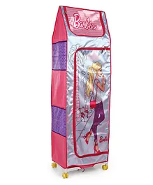 Barbie 5 Shelves Folding Wardrobe With Wheels (Color May Vary)
