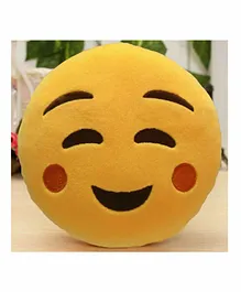Frantic Relaxed Smiley Plush Cushion - Yellow