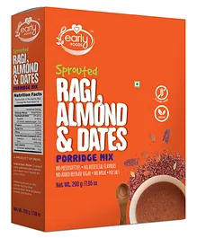 Early Foods Organic Sprouted Ragi, Almond & Date Porridge Mix - 200 gram