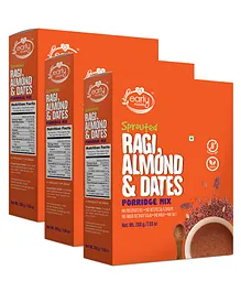 Early Foods Organic Sprouted Ragi, Almond & Date Porridge Mix Pack of 3 - 200 gram